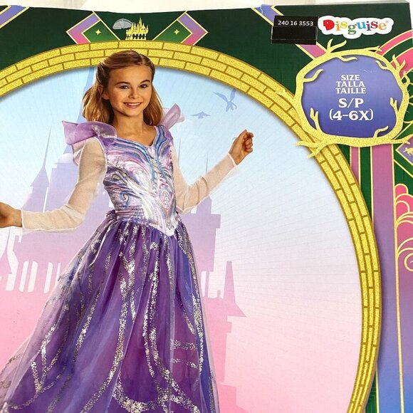 NBCUniversal Girls' Wicked Glinda Upland "For Good" Deluxe Costume Dress S/M/Lg - Picture 9 of 16